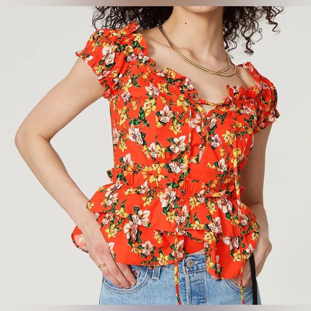 Marissa Webb x RTR
Magnolia Ruffle Front Blouse size 0. New without tags🔥🔥🔥